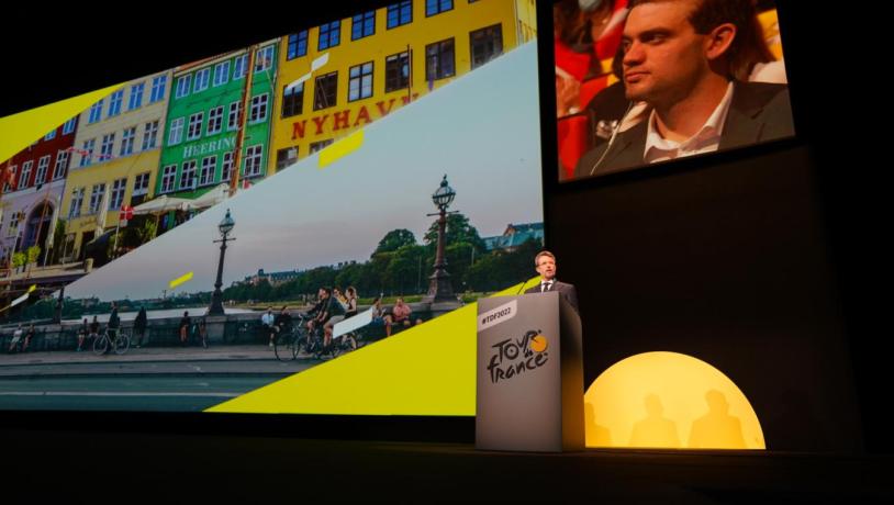 HKH Kronprins Frederik ved Tour de France rutepræsentation i Paris 