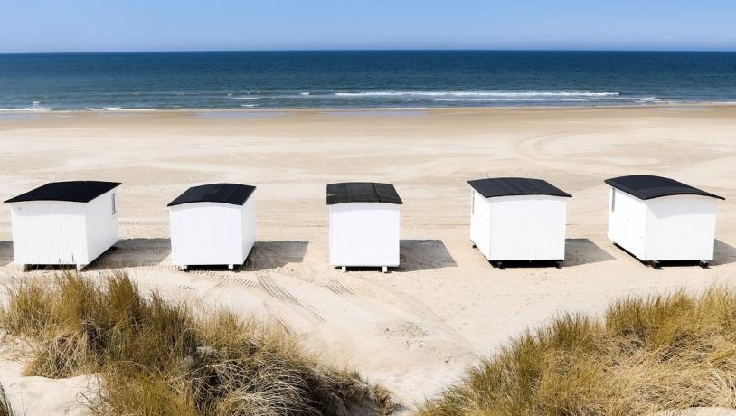 Badehus ved Løkken Strand i Nordjylland, Danmark