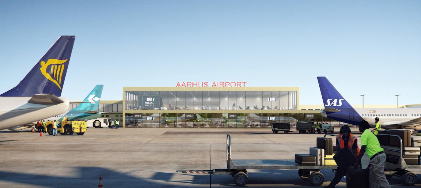 Aarhus Airport seen from the airside