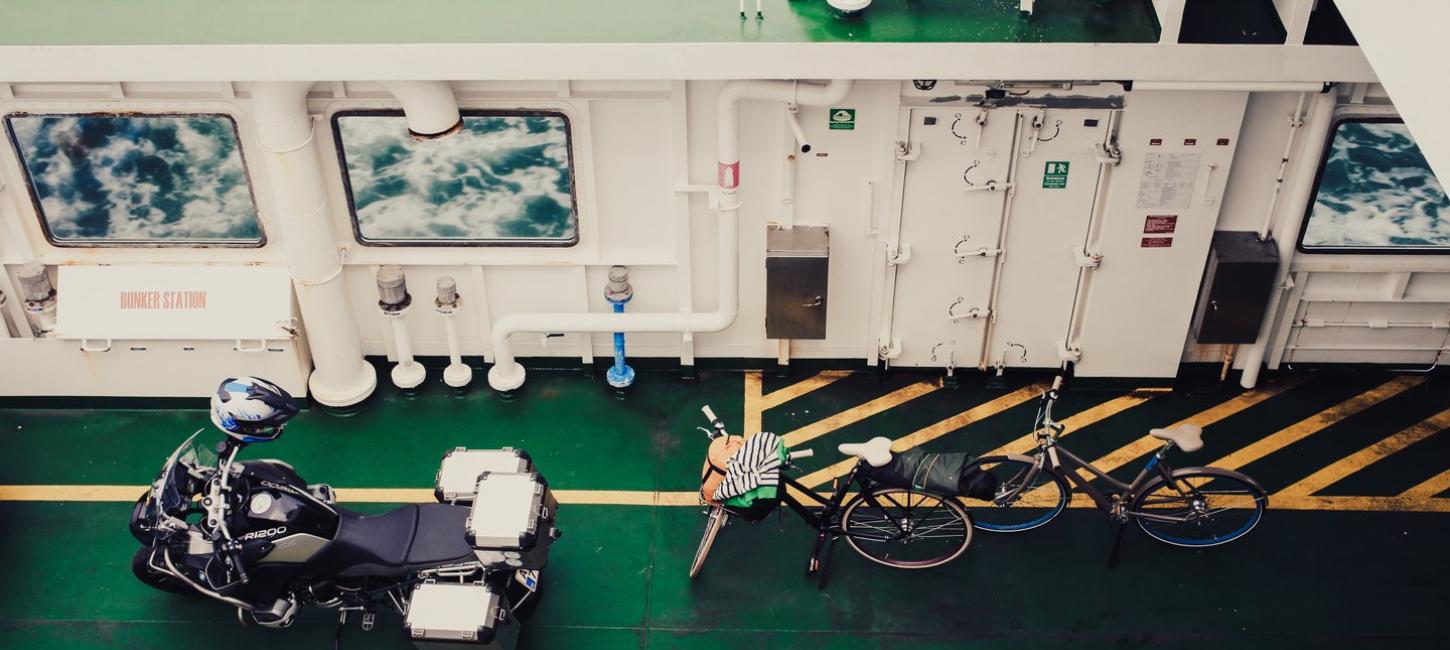 Bikes on a ferry
