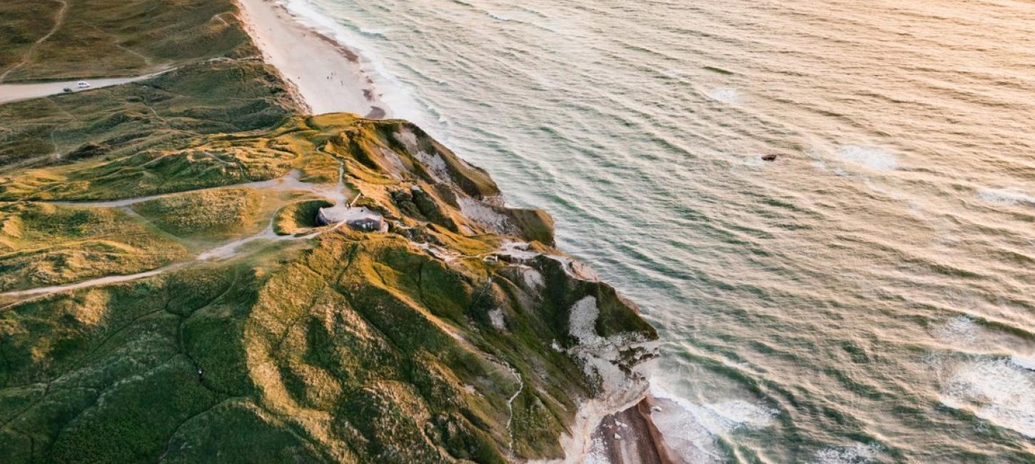 Utsikt over havet i Bulbjerg i Nordjylland