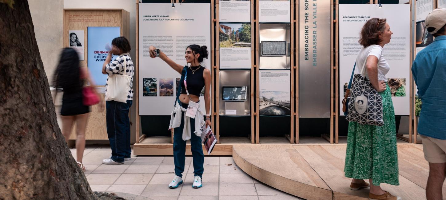 The exhibition inside The Denmark Pavilion in Paris