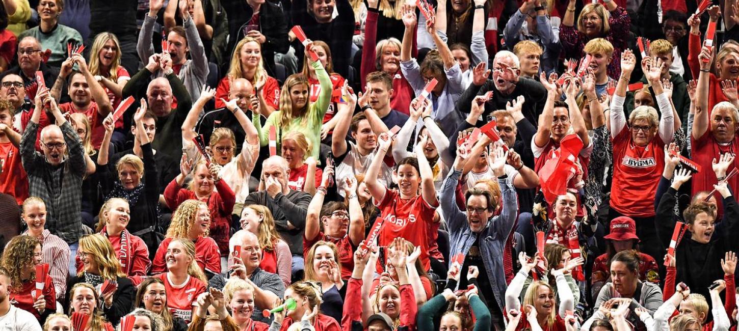 Publikum til en håndboldkamp