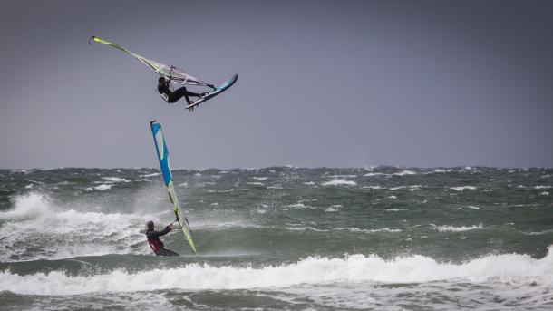 Wind surfing in North Jutland