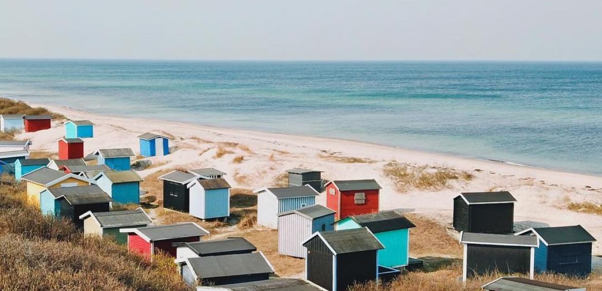 Tisvildeleje strandhutten, vakantie aan zee, Denemarken