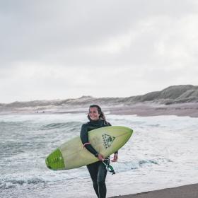 Vahine from Cold Hawaii Surf Center at the coast of Klitmøller, Denmark