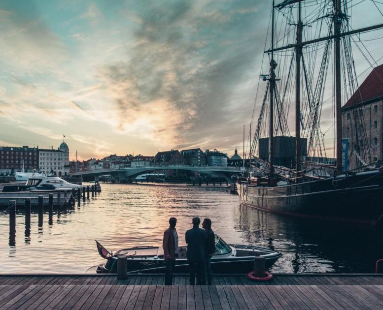 Solnedgang i København